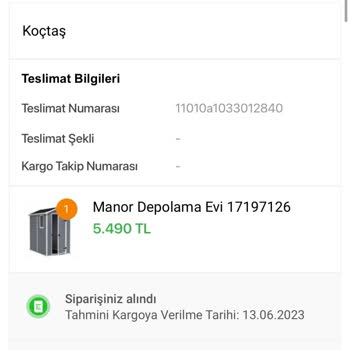 Koçtaş Web Sitesinden Siparişimi Tamamladığım Ürünlerimi Göndermiyor