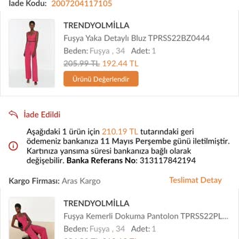 Trendyol Para İadesi Yapmadı