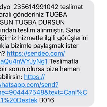 Sendeo Kargom Elime Ulaşmadı