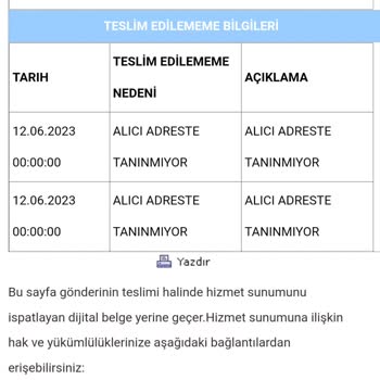 Aras Kargo Karacadağ Şubesi Sorumsuzluğu