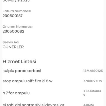 Günerler Otomotiv Servis Düzgün Çalışan Aracı Bozdu