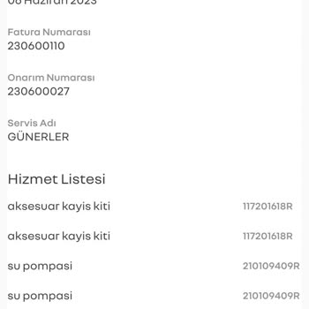 Günerler Otomotiv Servis Düzgün Çalışan Aracı Bozdu