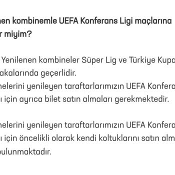 Beşiktaş Jk Kombine Bilet Satış Politikası (Avrupa Maçları Hariç)
