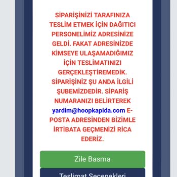 Hoopkapıda Kargo Firmasının Duyarsızlığı
