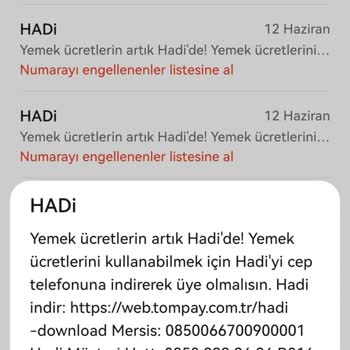 Hadi Ve A101'IN SMS Göndermesi