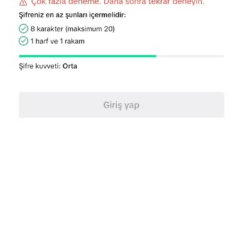 TikTok Hesabımda Şifre Yenileme Hatası