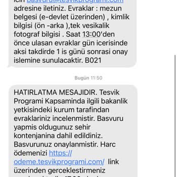 Teşvik Programı Başvuru Programına İtiraz Ediyorum