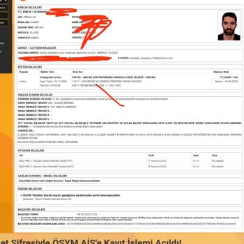 ÖSYM Sınav Tercih Yerim Elazığ Bingöl Sınav Giriş Yeri Muş Merkez