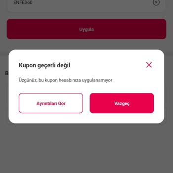 Yemek Sepeti ENFES60 Kodu Error