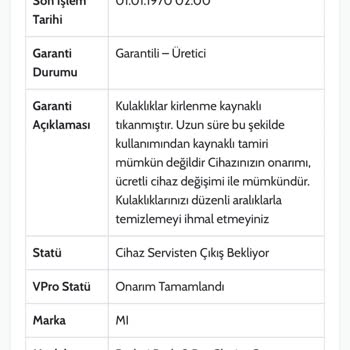 Xiaomi Mi Servis Sıkıntısı