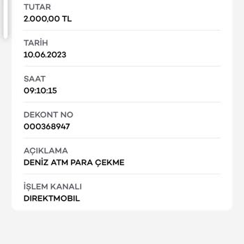 ATM'den Alamadığım Tutarın Tekrardan Akbank Hesabıma Aktarılması