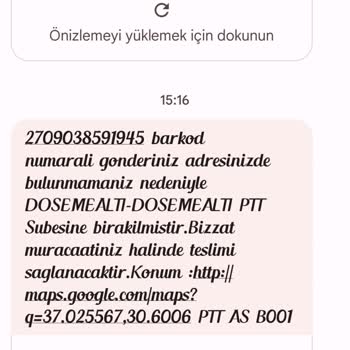 PTT Kargo Kargom Evde Bulunmadığım Gerekçesiyle Teslim Edilmedi