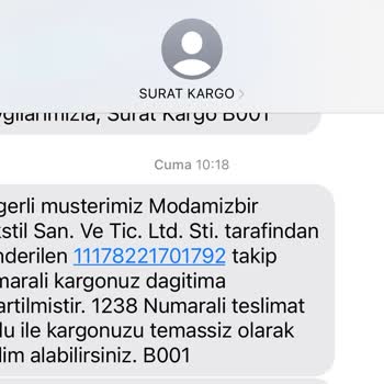 Sürat Kargo Leblebiciler Şubesi Dağıtıma Çıkan Kargoyu Getirmiyor