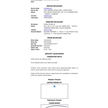 Vestel Yetkili Servisin Hizmet Ayıbı Ve Sergilediği Tutum