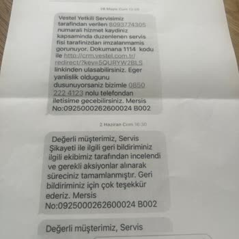 Vestel Yetkili Servisin Hizmet Ayıbı Ve Sergilediği Tutum
