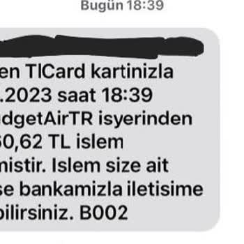 Budgetair.com Budgetair'in Fatura Ettiği Miktardan Daha Fazlasını Karttan Çekiyor