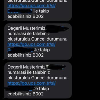 Usp Kargo Kurye İsteme.