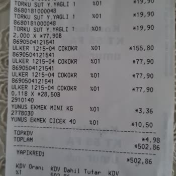 Yunus Market Alınmayan Ürünün Kasada Fişten Tahsil Edilmesi