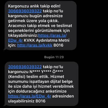 Aras Kargo Teslim Almadığım Ürünü Teslim Edildi Gösteriyor, Kargom Yok