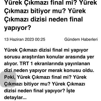 TRT Yürek Çıkmazı Dizisi