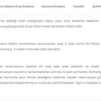 Enuygun.com Araç Kiralama Ve İptal Sonucunda Para İadesinin Yapılmaması