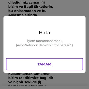 Avon Kozmetik Uygulamaya Giremiyorum Hata Veriyor