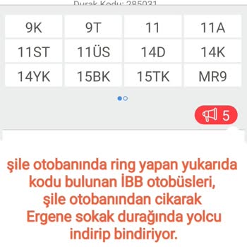 İETT, Şehit Sevgi Yeşilyurt Durağından 11ÜS,9T, MR9 Geçmeyen Otobüsler