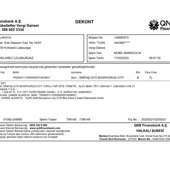 Bosphorus City Site Yönetimi Halkalı Bosphorus Düzenli Tutulmaya. Muhasebe Kayıtları...!