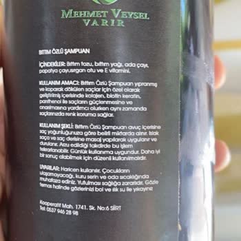 Mehmet Veysel Varır Bittim Sabunu, Şampuanı