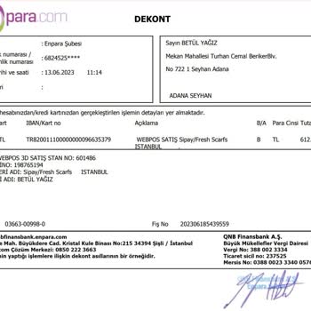 Fresh Scarfs Ödememi Almasına Rağmen Siparişimi Onaylamadı