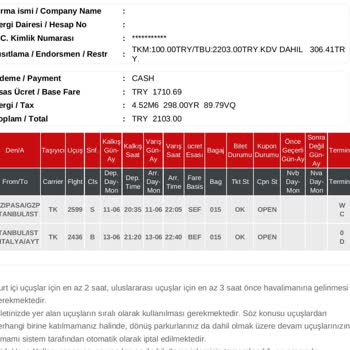 THY Kapının Erken Kapanması