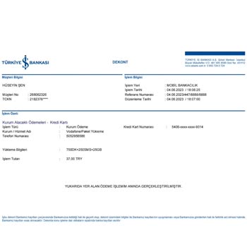 Vodafone Satın Alınan Paketin Yüklenmemesi