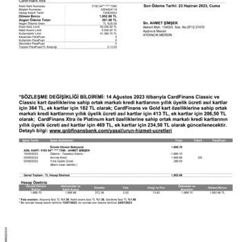 QNB Finansbank Kart Yıllık Kart Ücreti İade
