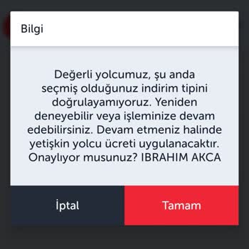 THY İndirim Kabul Etmiyor