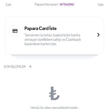 Papara Hesabı Açtırılarak Dolan