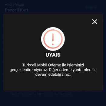 Paycell Hazır Limit Hatası
