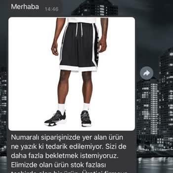 Koray Spor Satın Almış Olduğum Ürünü Sözde Tedarik Edemiyor