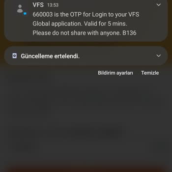 VFS Global Web Sitesi Teknik Sorun
