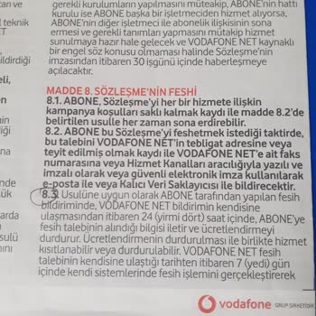Vodafone Net'in Müşterilerini Mağdur Etmesi