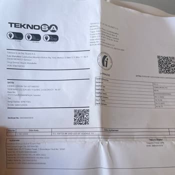 Teknosa Tarafımıza Ayıplı Televizyon Sattı ve Değişimini Yapmamaktadır