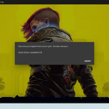 Gameplus Oturumunuz Başlatılamadı 0x000001FB Hatası