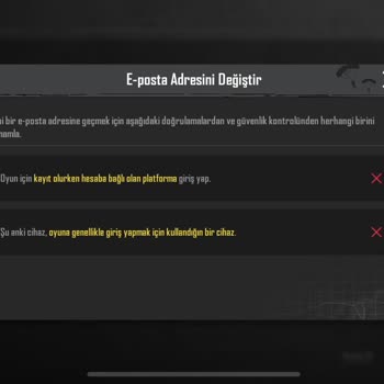 PUBG Mobile Bağlı Olan Maili Bilmiyorum