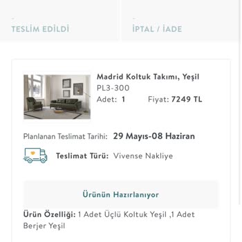 Vivense Teslim Tarihi Aralığında Asla Teslim Etmiyor!