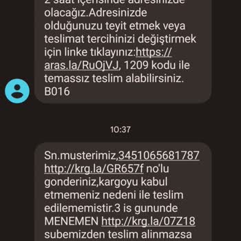 Aras Kargo'nun Teslim Edilmemesi
