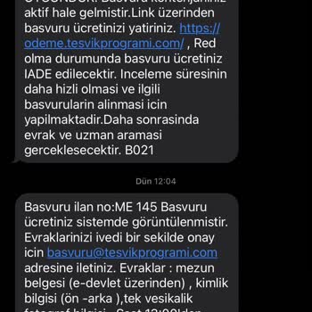 Teşvik Programı Mesuliyet Kabul Etmiyorum