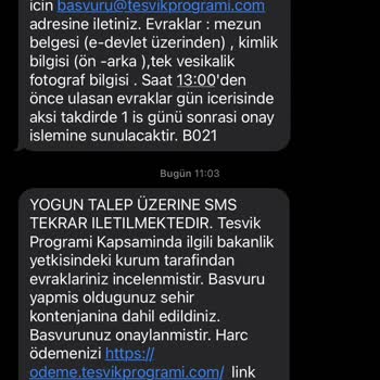 Teşvik Programı Mesuliyet Kabul Etmiyorum