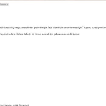 Vartabi.com&nbsp;Haksız Sipariş İptali