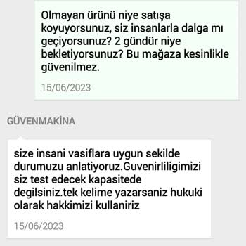 Güven Makine N11 Stokta Olmayan Ürünü Satışa Sunuldu