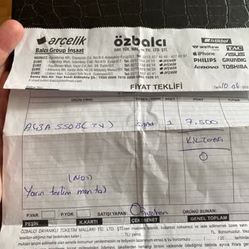 Arçelik TV Sattıktan Bir Gün Sonra İade Almıyor.