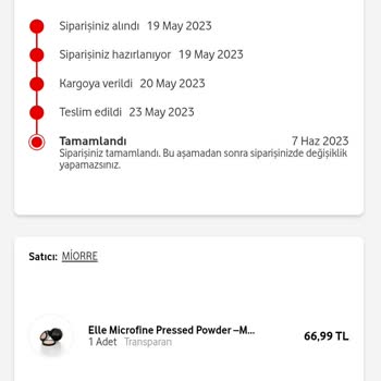 Vodafone Her Şey Yanımda Haksızlık Yapılması Almadığım Ürün Yansıtıldı